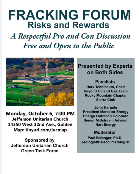 Fracking/Methane Issues – Denver Climate Study Group
